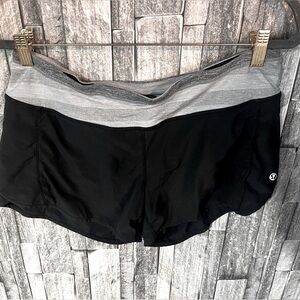 Lululemon Athletica Black and Gray Athletic Shorts